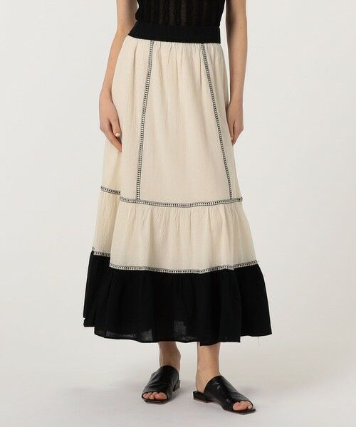 TOMORROWLAND / トゥモローランド ロング・マキシ丈スカート | Devotion TWINS ERATO バイカラースカート | 詳細2