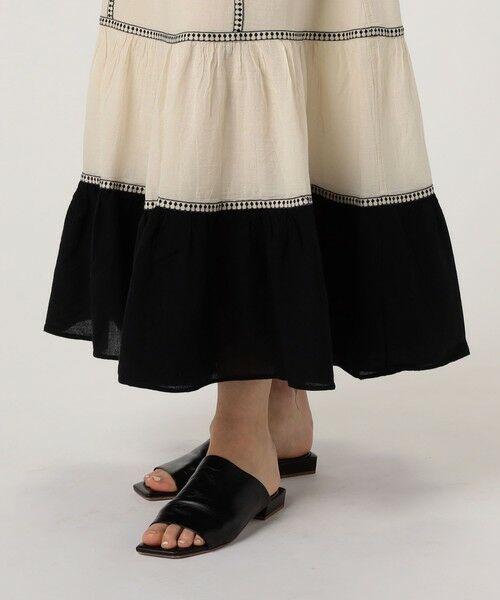 TOMORROWLAND / トゥモローランド ロング・マキシ丈スカート | Devotion TWINS ERATO バイカラースカート | 詳細7