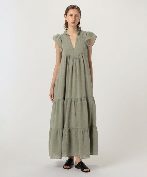 TOMORROWLAND / トゥモローランド ロング・マキシ丈ワンピース | Devotion TWINS  TERRIFIC フレンチスリーブドレス | 詳細1