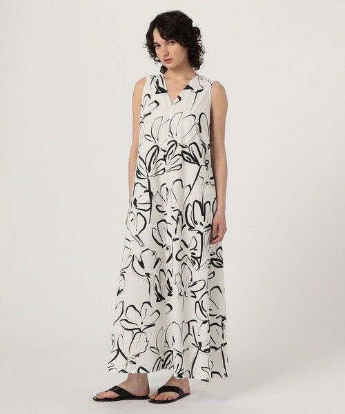 TOMORROWLAND / トゥモローランド ロング・マキシ丈ワンピース | WRITEWELL フラワーパターンノースリーブドレス | 詳細1