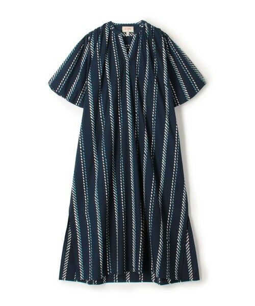 TOMORROWLAND / トゥモローランド ロング・マキシ丈ワンピース | IKORRE BLOCK PRINT DRESS（68 ネイビー系）