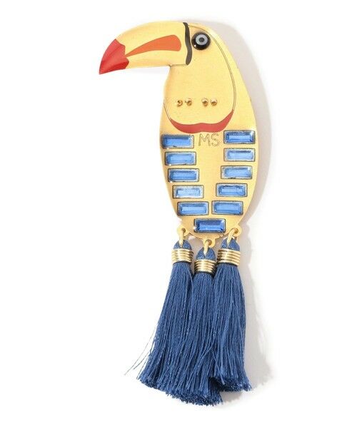 TOMORROWLAND / トゥモローランド ブローチ・コサージュ | MERCEDES SALAZAR BIRD GOLDEN BLUE ブローチ(92 ゴールド系)