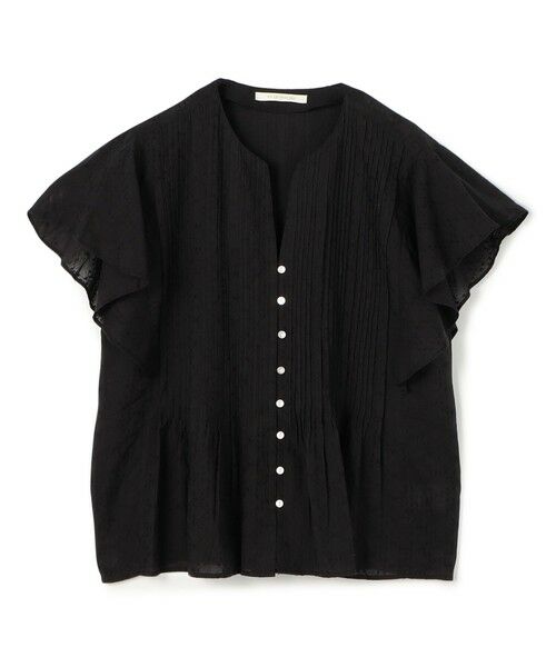 トモローランドne quittez pas black 半袖ブラウス 別注】ne Quittez pas BLACK DOUBLE ORGANZA トップス