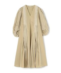 TOMORROWLAND / トゥモローランド ミニ丈・ひざ丈ワンピース | BODICE STUDIO V neck midi Vネックドレス