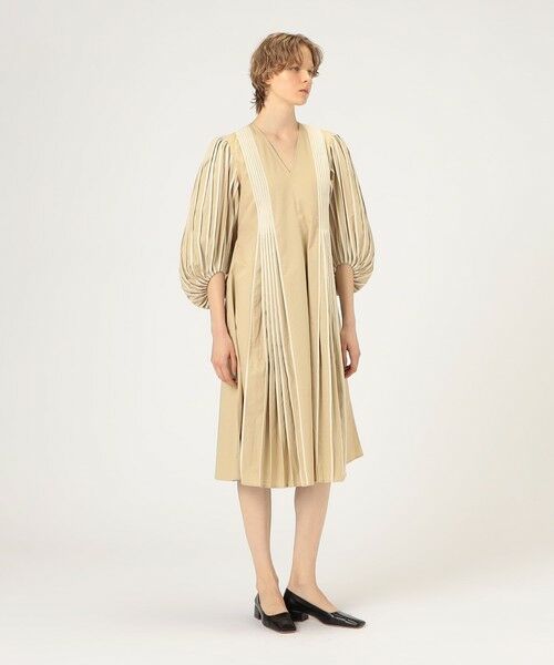 TOMORROWLAND / トゥモローランド ミニ丈・ひざ丈ワンピース | BODICE STUDIO V neck midi Vネックドレス | 詳細1