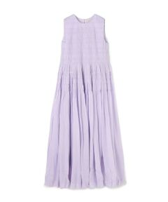 TOMORROWLAND / トゥモローランド ロング・マキシ丈ワンピース | ne Quittez pas COTTON VOILE SHIRRING ドレス