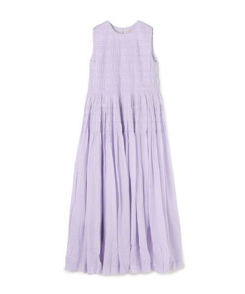 ne Quittez pas COTTON VOILE SHIRRING ドレス （ロング・マキシ