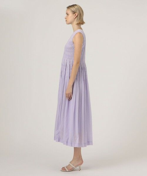ne Quittez pas COTTON VOILE SHIRRING ドレス （ロング・マキシ