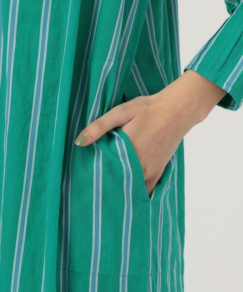 TOMORROWLAND / トゥモローランド ロング・マキシ丈ワンピース | ne Quittez pas STRIPE GATHER ドレス | 詳細7