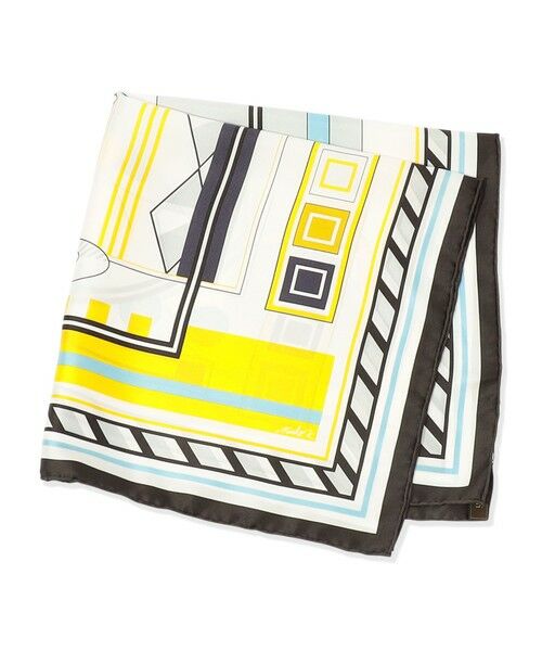 TOMORROWLAND / トゥモローランド バンダナ・スカーフ | manipuri COCKTAIL シルクスカーフ(18 ブラック系)