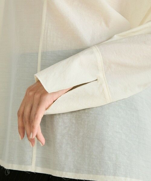 TOMORROWLAND / トゥモローランド シャツ・ブラウス | シアーウール Vネックシャツ | 詳細9