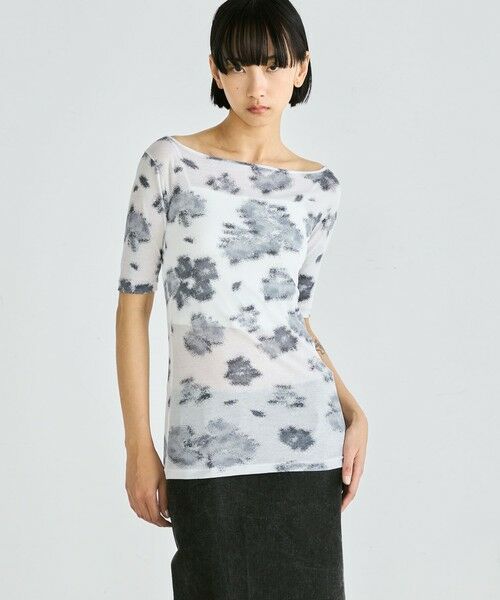 TOMORROWLAND / トゥモローランド Tシャツ | フラワープリント ハーフスリーブトップス | 詳細3