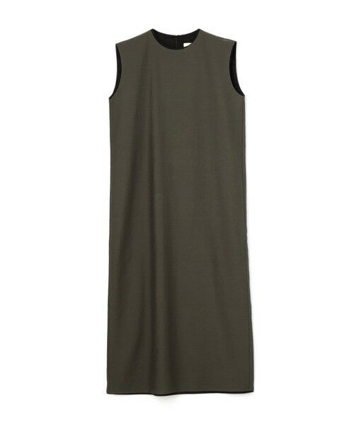 TOMORROWLAND / トゥモローランド ロング・マキシ丈ワンピース | シアーウール ノースリーブワンピース(57 カーキ)