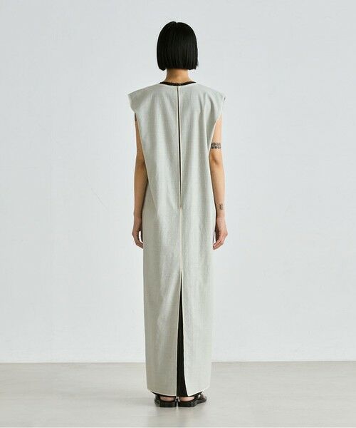TOMORROWLAND / トゥモローランド ロング・マキシ丈ワンピース | シアーウール ノースリーブワンピース | 詳細3