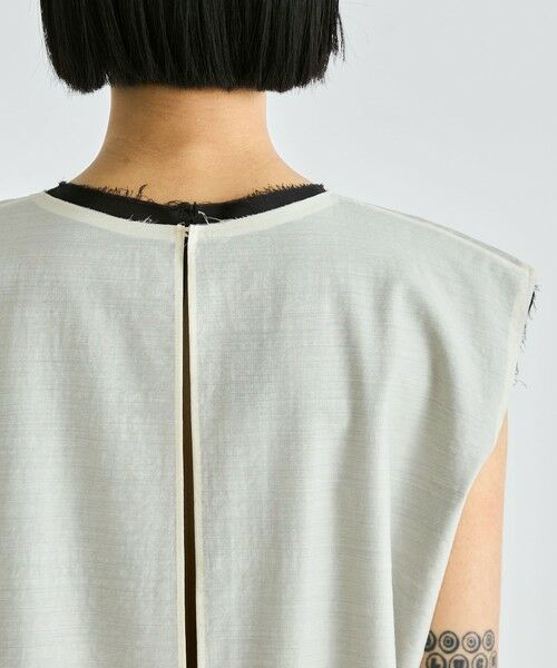 TOMORROWLAND / トゥモローランド ロング・マキシ丈ワンピース | シアーウール ノースリーブワンピース | 詳細5