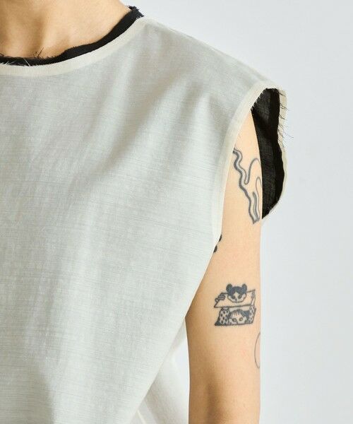 TOMORROWLAND / トゥモローランド ロング・マキシ丈ワンピース | シアーウール ノースリーブワンピース | 詳細6