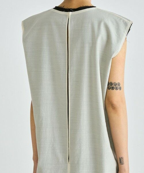 TOMORROWLAND / トゥモローランド ロング・マキシ丈ワンピース | シアーウール ノースリーブワンピース | 詳細8