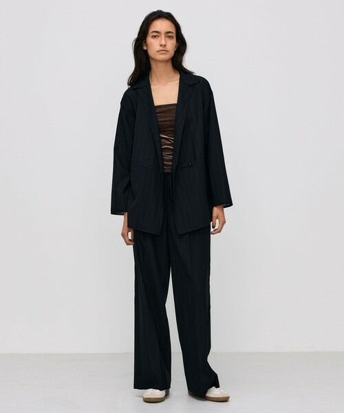 TOMORROWLAND / トゥモローランド シャツ・ブラウス | ウールシルク シャドーストライプオープンシャツ | 詳細1