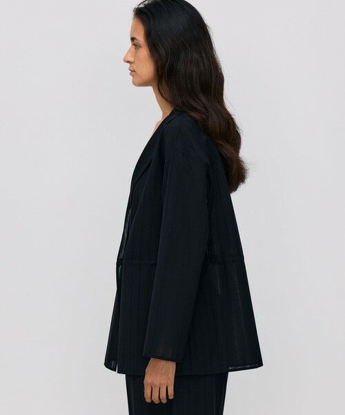 TOMORROWLAND / トゥモローランド シャツ・ブラウス | ウールシルク シャドーストライプオープンシャツ | 詳細3