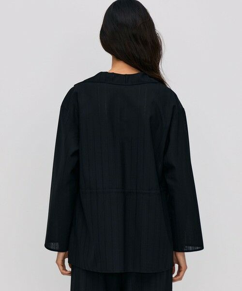 TOMORROWLAND / トゥモローランド シャツ・ブラウス | ウールシルク シャドーストライプオープンシャツ | 詳細4