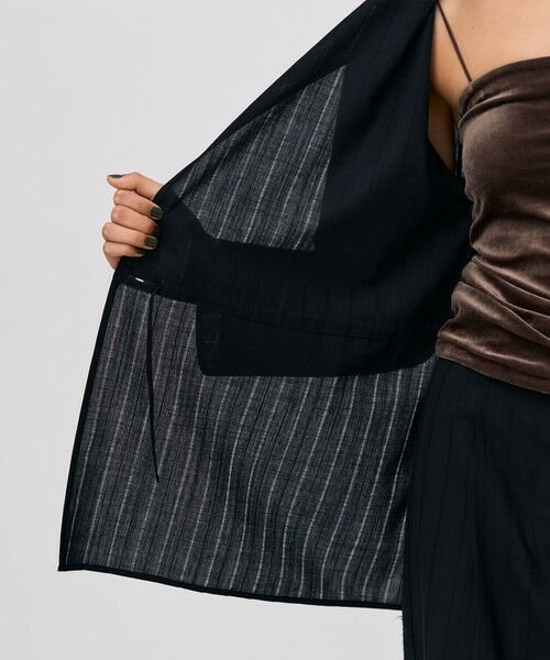 TOMORROWLAND / トゥモローランド シャツ・ブラウス | ウールシルク シャドーストライプオープンシャツ | 詳細5