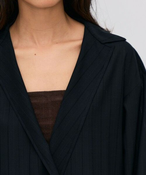 TOMORROWLAND / トゥモローランド シャツ・ブラウス | ウールシルク シャドーストライプオープンシャツ | 詳細6