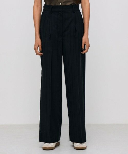 TOMORROWLAND / トゥモローランド その他パンツ | ウールシルクネップコンビ シャドーストライプパンツ | 詳細2