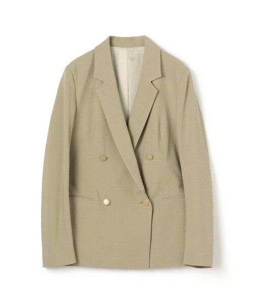 TOMORROWLAND / トゥモローランド テーラードジャケット | シアサッカー ダブルジャケット(43 ベージュ)