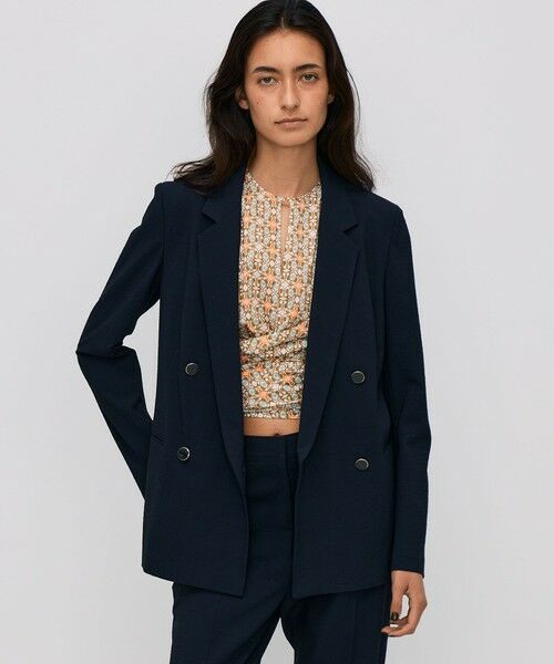 TOMORROWLAND / トゥモローランド テーラードジャケット | シアサッカー ダブルジャケット | 詳細2