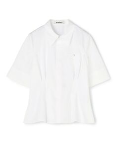 TOMORROWLAND / トゥモローランド シャツ・ブラウス | コットンサテン ウエストタックシャツブラウス