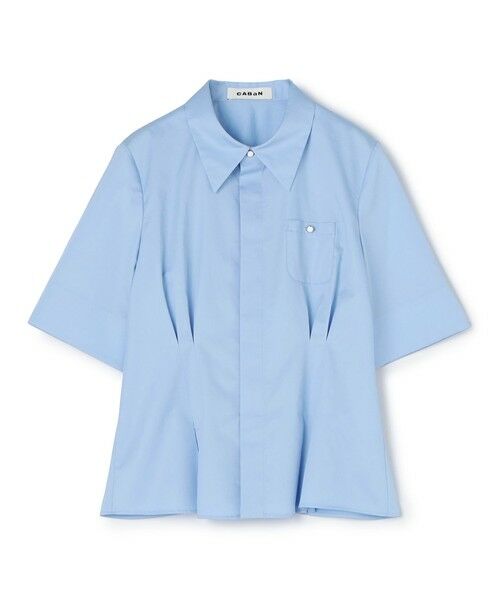 トゥモローランドコレクション　シャツ　ブラウス コットンサテン ウエストタックシャツブラウス （シャツ