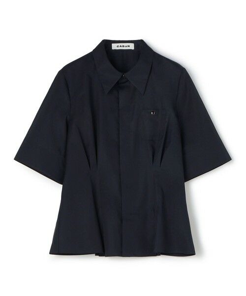 美品 トゥモローランド デプレ 日本製 比翼コットン ショート丈 長袖シャツ 黒 美品 トゥモローランド デプレ 日本製 比翼コットン ショート丈