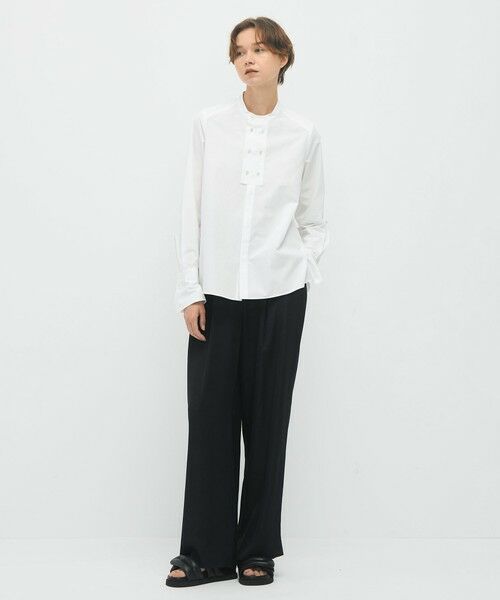 TOMORROWLAND / トゥモローランド シャツ・ブラウス | コットンブロードコンビ ダブルボタンシャツ | 詳細1