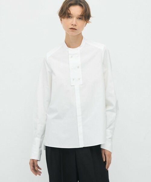 TOMORROWLAND / トゥモローランド シャツ・ブラウス | コットンブロードコンビ ダブルボタンシャツ | 詳細2