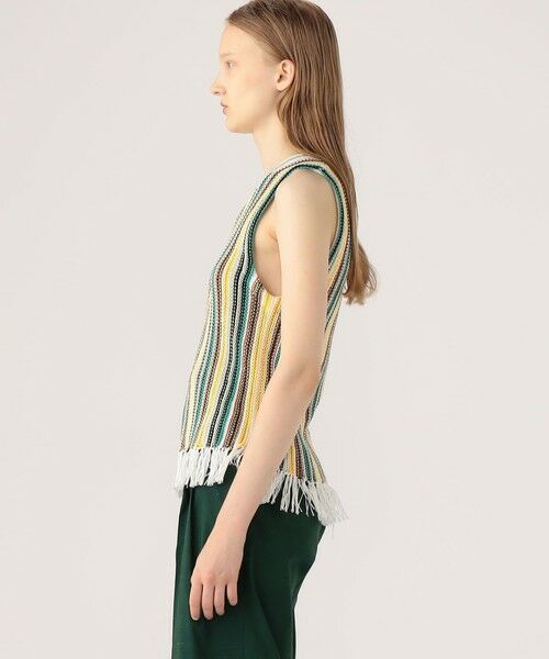 TOMORROWLAND / トゥモローランド ニット・セーター | コットン マルチストライプニットプルオーバー | 詳細3