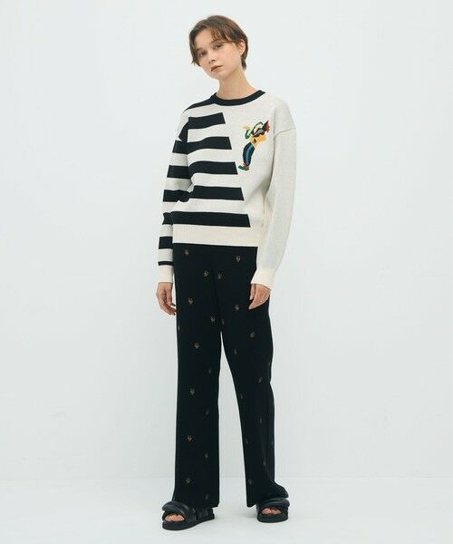 CABaN コットンカシミヤ エンブロイダリーニットパンツ （その他