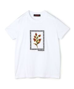TOMORROWLAND / トゥモローランド Tシャツ | スビンコットン ビンテージフラワーエンブロイダリーTシャツ