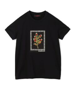 TOMORROWLAND / トゥモローランド Tシャツ | スビンコットン ビンテージフラワーエンブロイダリーTシャツ
