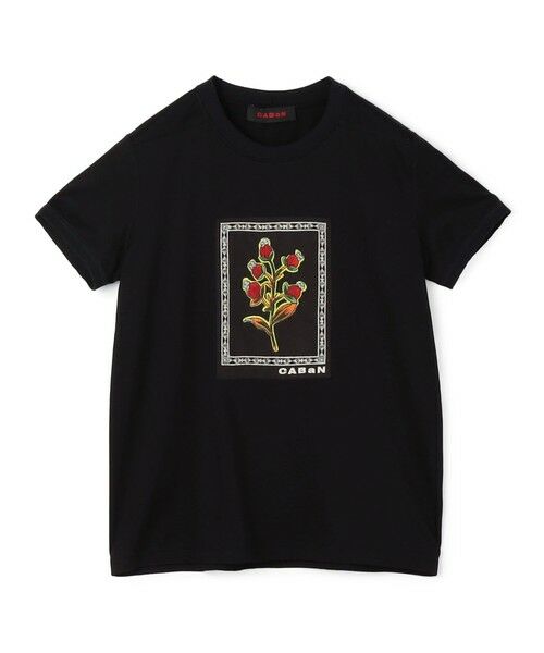 CABaN スビンコットン ビンテージフラワーエンブロイダリーT