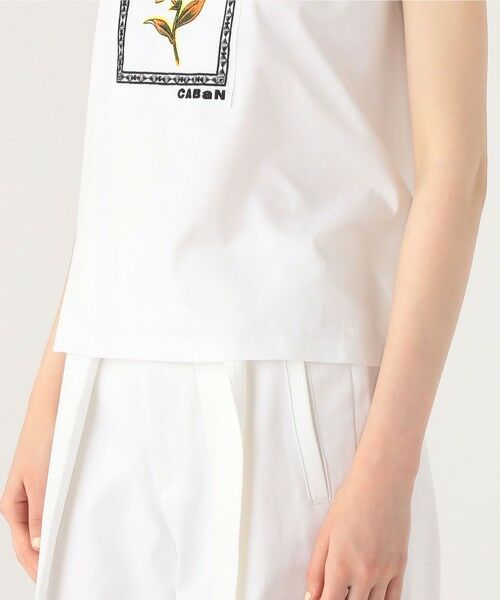 TOMORROWLAND / トゥモローランド Tシャツ | スビンコットン ビンテージフラワーエンブロイダリーTシャツ | 詳細8