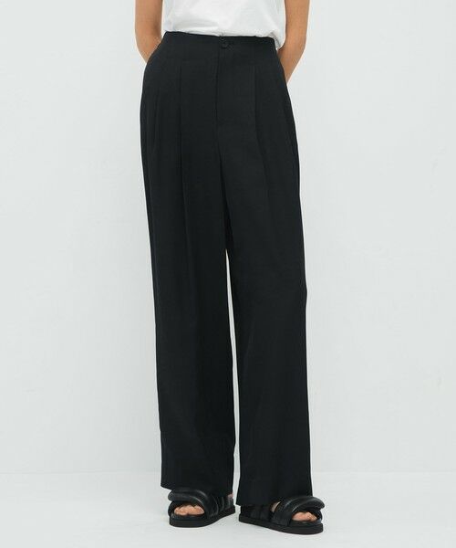 レーヨンシルクツイル 2タックパンツ （その他パンツ