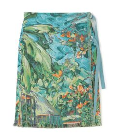 TOMORROWLAND / トゥモローランド ミニ・ひざ丈スカート | ランドスケープジャカード ミディラップスカート