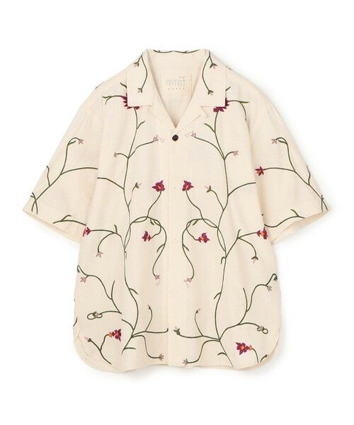 TOMORROWLAND / トゥモローランド シャツ・ブラウス | KARDO エンブロイダリー オープンカラーシャツ(42 ライトベージュ系)