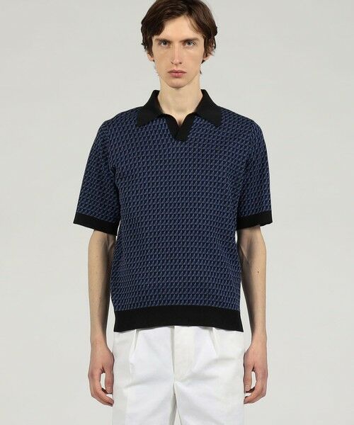 TOMORROWLAND / トゥモローランド ニット・セーター | コットンリネンナイロン ジオメトリック ハーフスリーブ プルオーバーニット | 詳細2