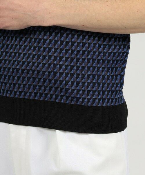 TOMORROWLAND / トゥモローランド ニット・セーター | コットンリネンナイロン ジオメトリック ハーフスリーブ プルオーバーニット | 詳細7