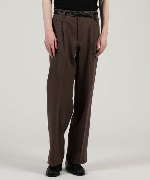 TOMORROWLAND / トゥモローランド スラックス・ドレスパンツ | ヘンプコットン 2プリーツ ワイドスラックス | 詳細1