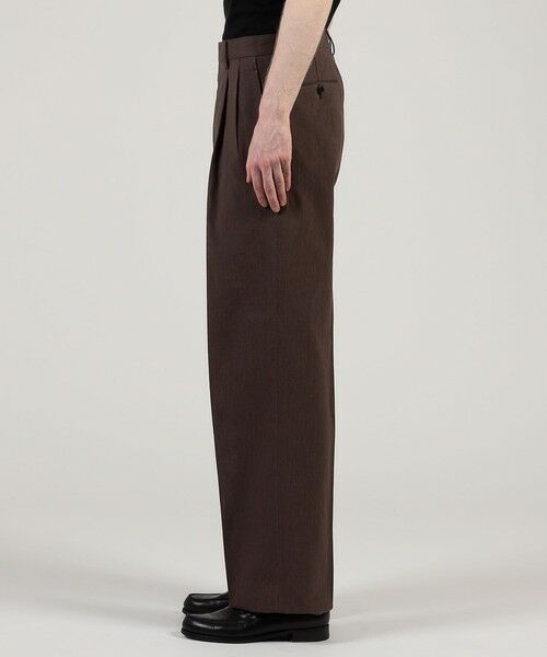 TOMORROWLAND / トゥモローランド スラックス・ドレスパンツ | ヘンプコットン 2プリーツ ワイドスラックス | 詳細3