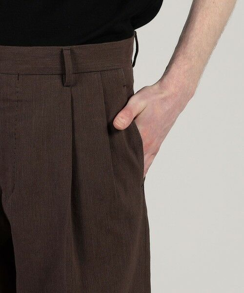 TOMORROWLAND / トゥモローランド スラックス・ドレスパンツ | ヘンプコットン 2プリーツ ワイドスラックス | 詳細7