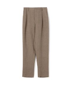 TOMORROWLAND / トゥモローランド スラックス・ドレスパンツ | リネン ヘリンボーン 1プリーツテーパードスラックス