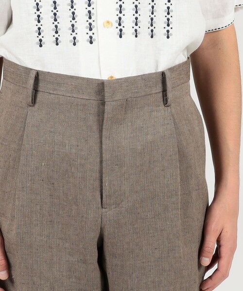 TOMORROWLAND / トゥモローランド スラックス・ドレスパンツ | リネン ヘリンボーン 1プリーツテーパードスラックス | 詳細5